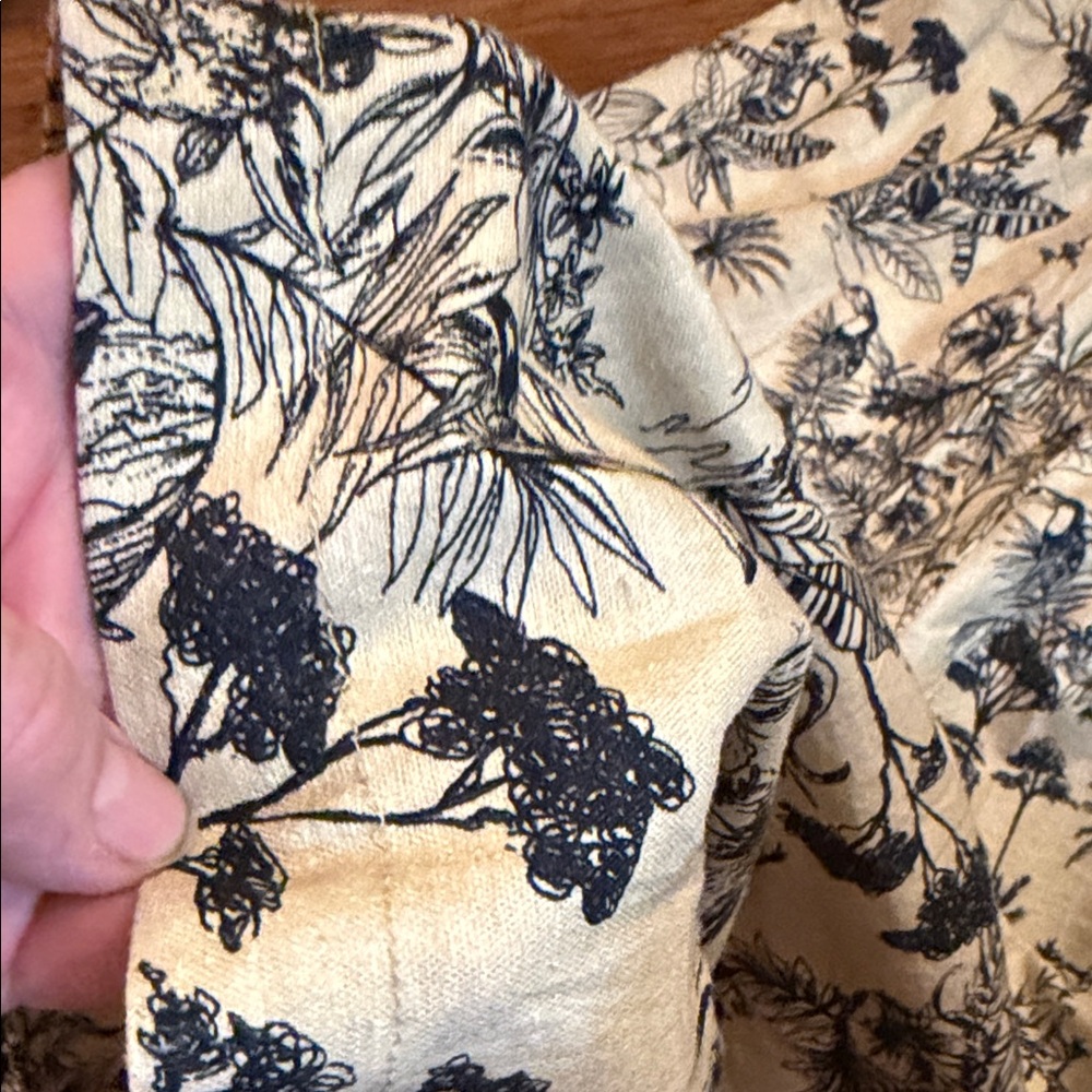 Anthropology tan black Corey Lynn Calter Padma Toile Wide leg Pants size L - Picture 8 of 12